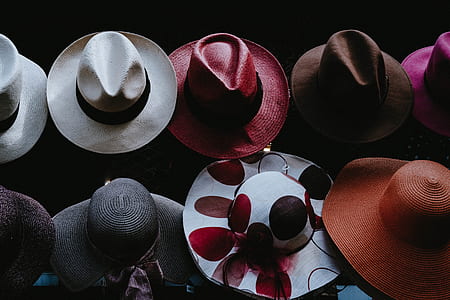 assorted-color fedora hat lot thumbnail
