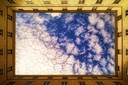low angle photography of white clouds thumbnail