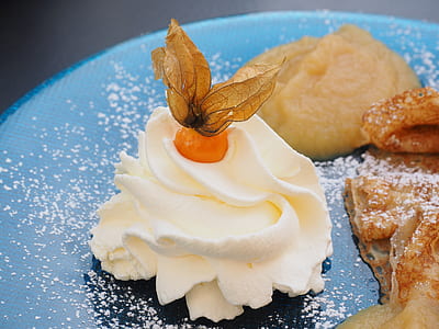 white whip on blue plate thumbnail