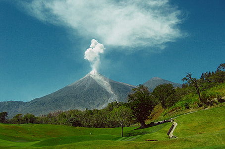 Landscape and small Volcanic Eruption thumbnail