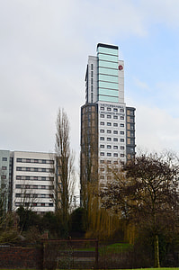 Victoria Halls tower in Wolverhampton, England thumbnail