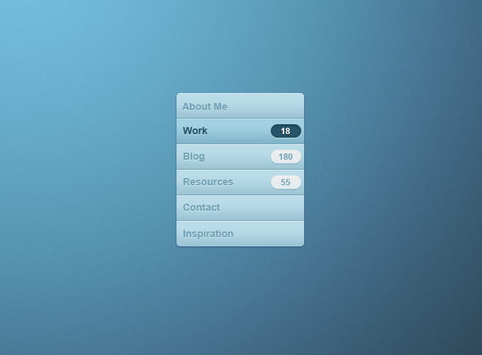 Vertical Navigation psd file