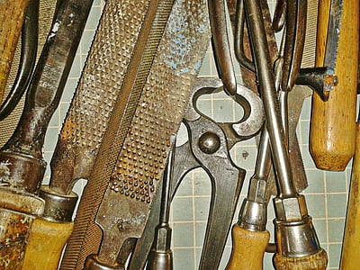 mechanical tool kit on tile surface thumbnail