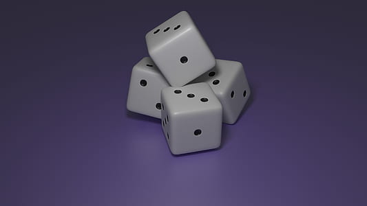 four white dices thumbnail