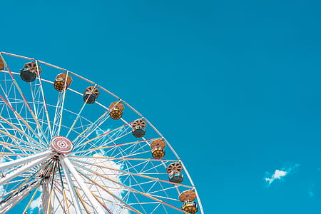 Ferris Wheel Amusement Park with Place for Text thumbnail