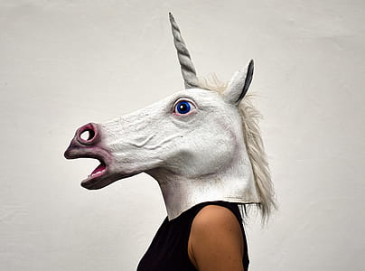 white unicorn mask thumbnail