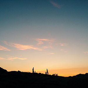 silhouette of a person during golden hour thumbnail