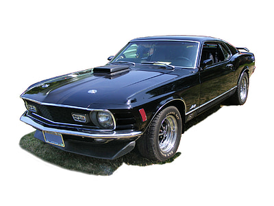 photo of classic black coupe on white background thumbnail