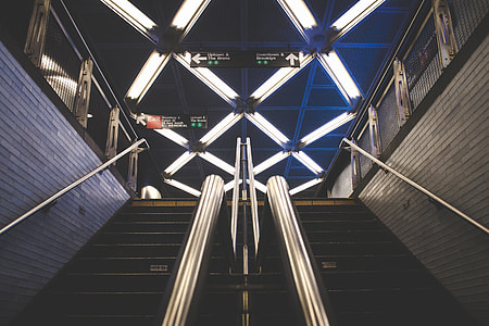 Stairs on the subway in New York City thumbnail