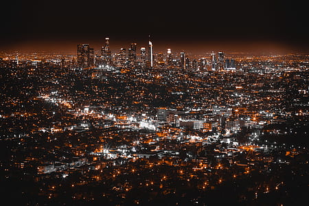 aerial view photography of city during night thumbnail