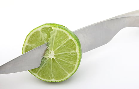 sliced lime with gray knife thumbnail