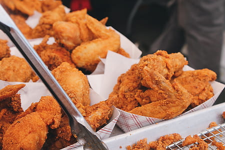 fried chicken on paper plate thumbnail