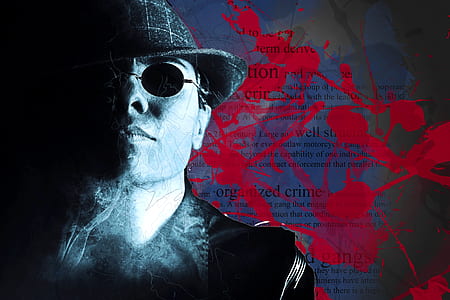 portrait photo of man with red and blue background thumbnail