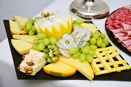 fruit carving decor on white table top thumbnail