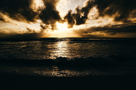 Photo of Sea during Sunset thumbnail