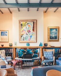 multicolored abstract painting on wall thumbnail