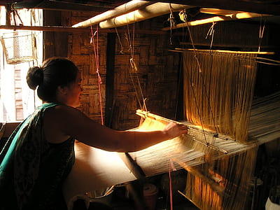 woman looming fabric thumbnail