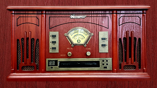 vintage red wooden radio thumbnail