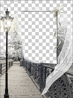 Street light frame, Roadside freehand cartoon frame background, sidewalk with frame PNG clipart