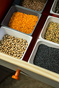 Containers with legume foods and seeds thumbnail