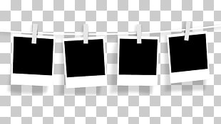 Frames Instant camera Hanging Polaroid Corporation, polaroid, four white photo papers on clip PNG clipart