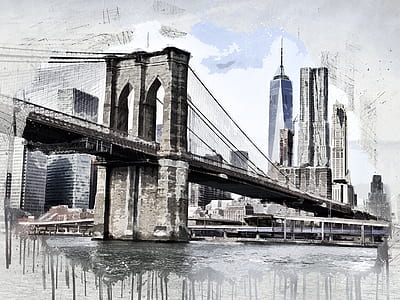 Brooklyn bridge painting thumbnail