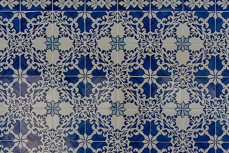 Portuguese Azulejos, typical glazed ceramic tiles, Lisbon, Portugal thumbnail
