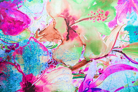 pink and green hibiscus painting thumbnail