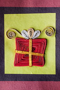red and brown paper art decor thumbnail