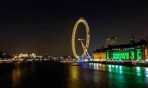 yellow lighted ferris wheel thumbnail