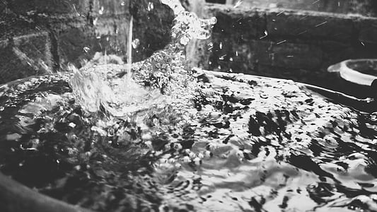 grayscale photo of water droplets thumbnail