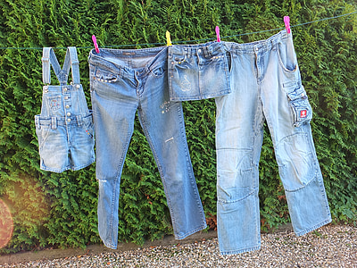four denim bottoms in wire thumbnail