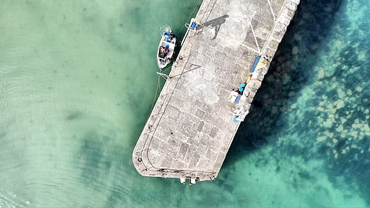 aerial view of concrete dock thumbnail