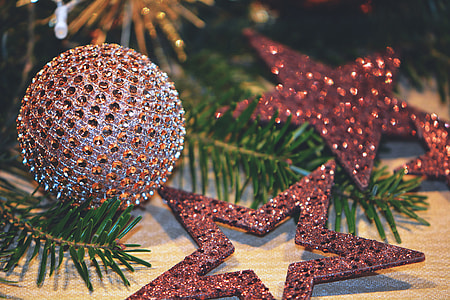 Closeup shot of Christmas decorations thumbnail