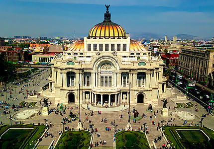 aerial view of beige concrete domed building thumbnail