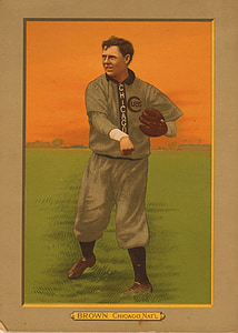 Brown Chicago National Chicago Cubs baseball player painting thumbnail