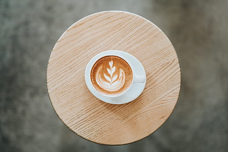 top view of coffee with design on top thumbnail