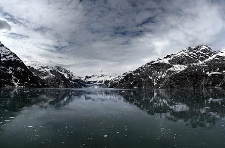 gray mountain covered with ice thumbnail