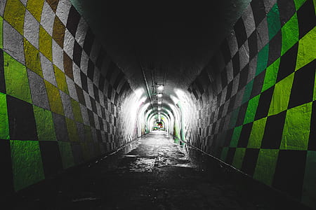 tunnel with checkered wall thumbnail