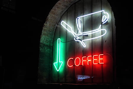 red Coffee neon light signage thumbnail