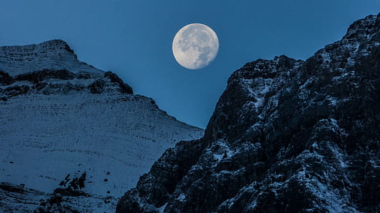 mountain covered with snow photography thumbnail