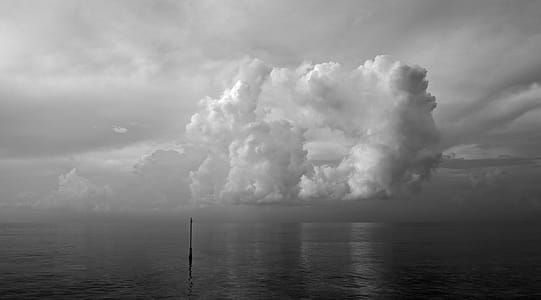 Monochrome Photo of Nimbus Clouds thumbnail