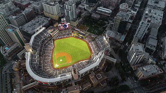 aerial photography of ballpark thumbnail