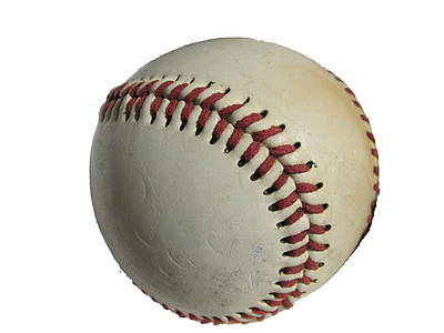 white and red baseball on white background thumbnail