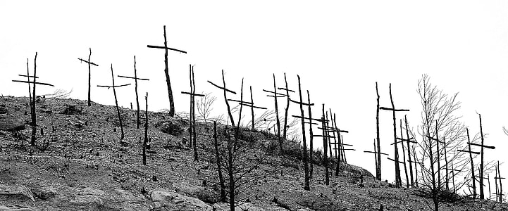 brown wooden cross decors during daytime thumbnail
