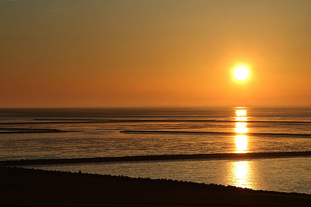 sun above body of water during sunset thumbnail
