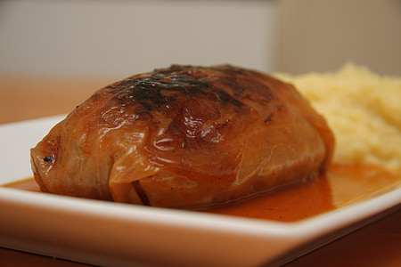 cooked dish in white tray thumbnail