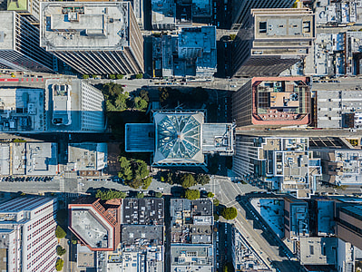 top view photography of high rise buildings thumbnail