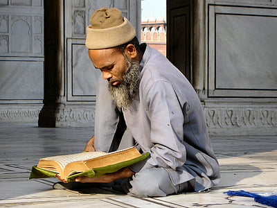 man in gray long-sleeve top reading book thumbnail