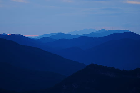silhouette of mountains across clouds thumbnail